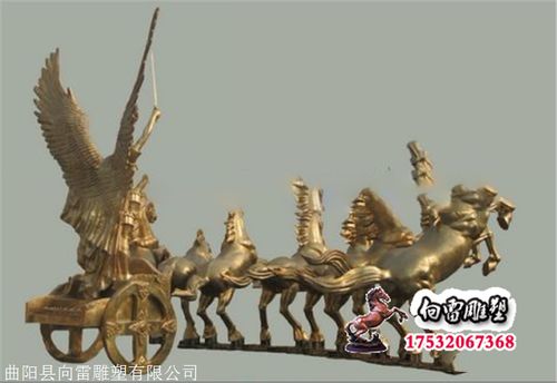 鑄銅阿波羅戰車雕塑,銅雕阿波羅戰車